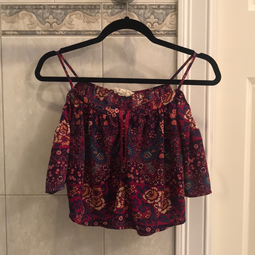 Floral Cold-Shoulder Top